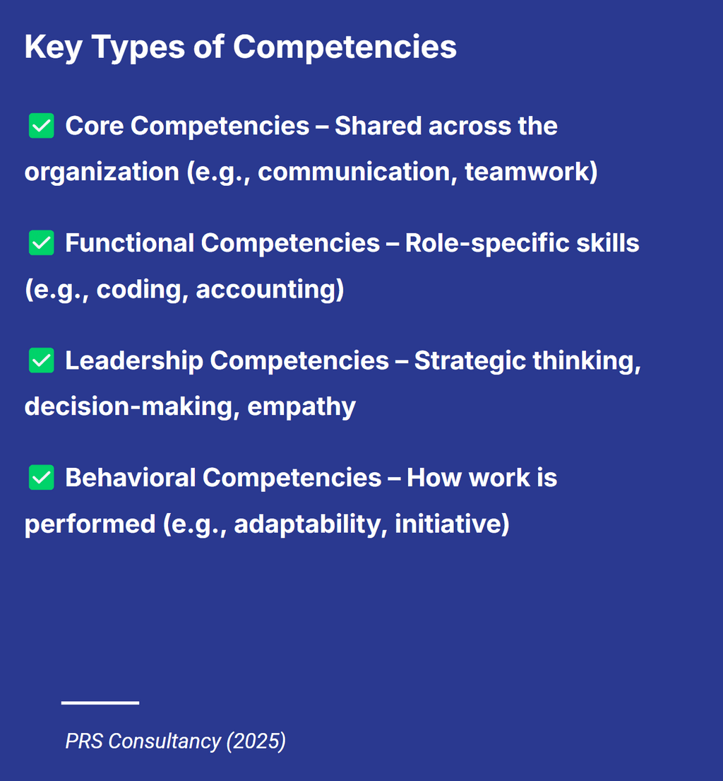 key types of competencies
