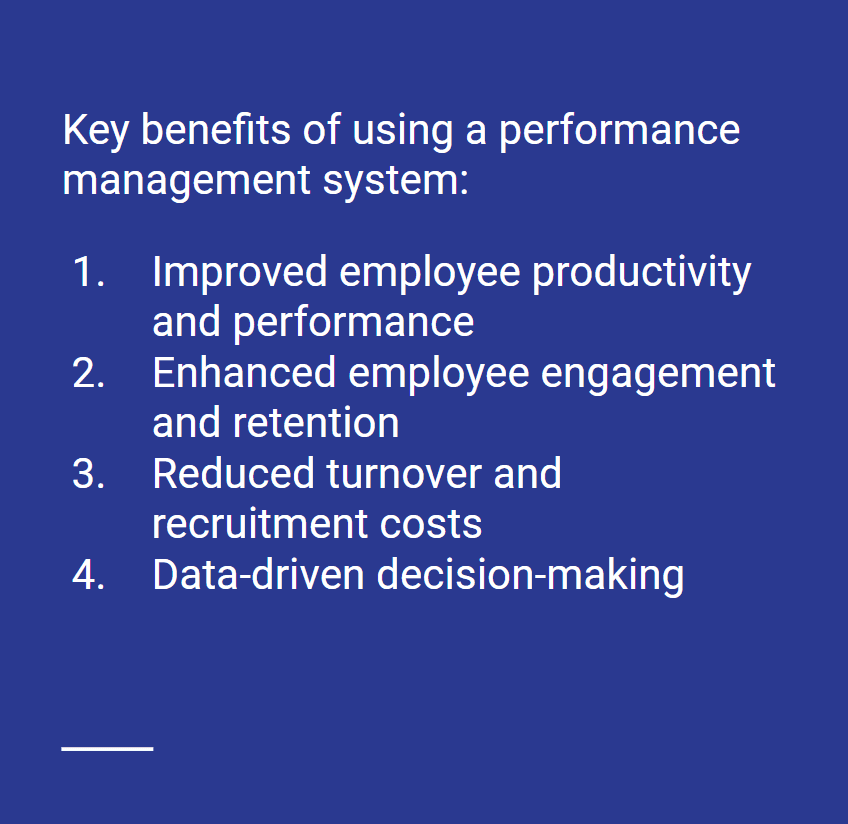 key benefits of using a performance management system