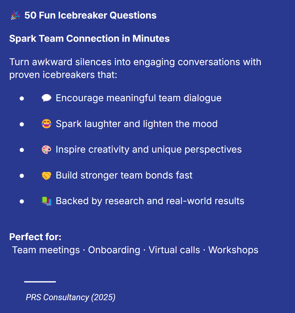 50 fun icebreaker questions
